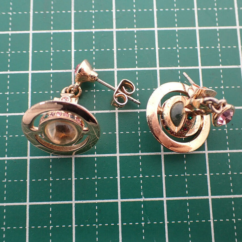 【中古】Vivienne Westwood/ヴィヴィアンウエストウッド オーブ カラーストーン ピアス/j201-10