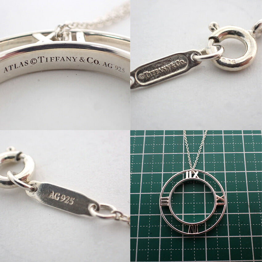 【中古】TIFFANY/ティファニー 925 オープンアトラス サークル ペンダント/ネックレス/j201-5