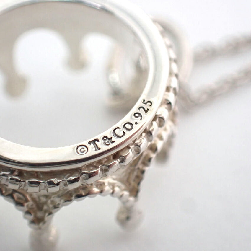 【中古】TIFFANY/ティファニー 925 クラウンチャーム ペンダント/ネックレス/j201-8