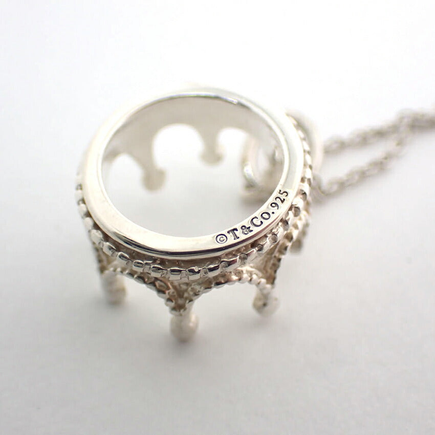 【中古】TIFFANY/ティファニー 925 クラウンチャーム ペンダント/ネックレス/j201-8