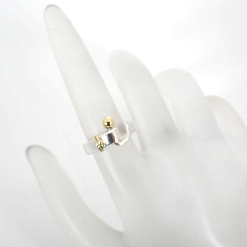 【中古】TIFFANY/ティファニー 925/750 フック＆アイ  リング /7号/j202-9