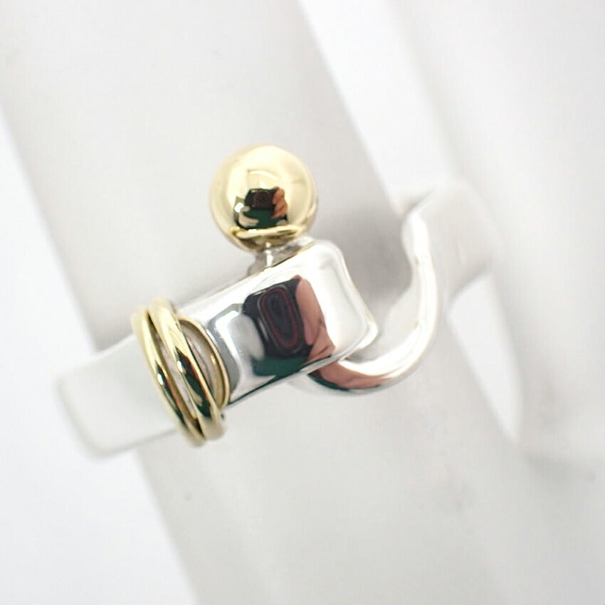 【中古】TIFFANY/ティファニー 925/750 フック＆アイ  リング /7号/j202-9
