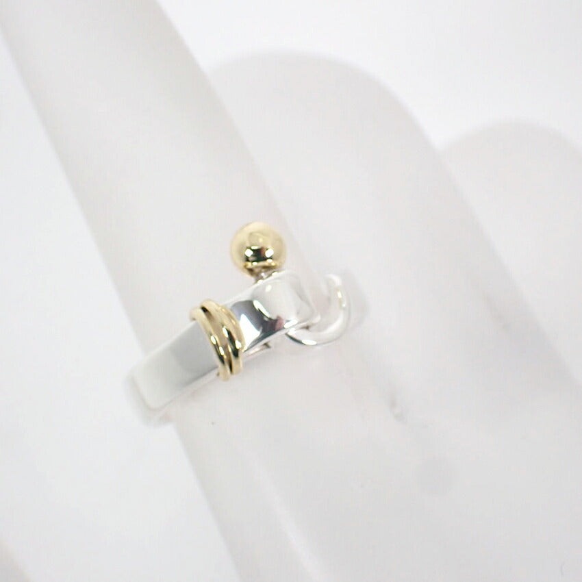 【中古】TIFFANY/ティファニー 925/750 フック＆アイ  リング /7号/j202-9