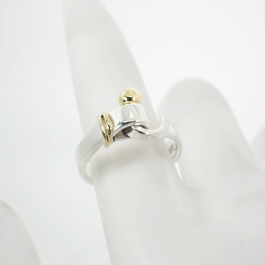 【中古】TIFFANY/ティファニー 925/750 フック＆アイ  リング /7号/j202-9