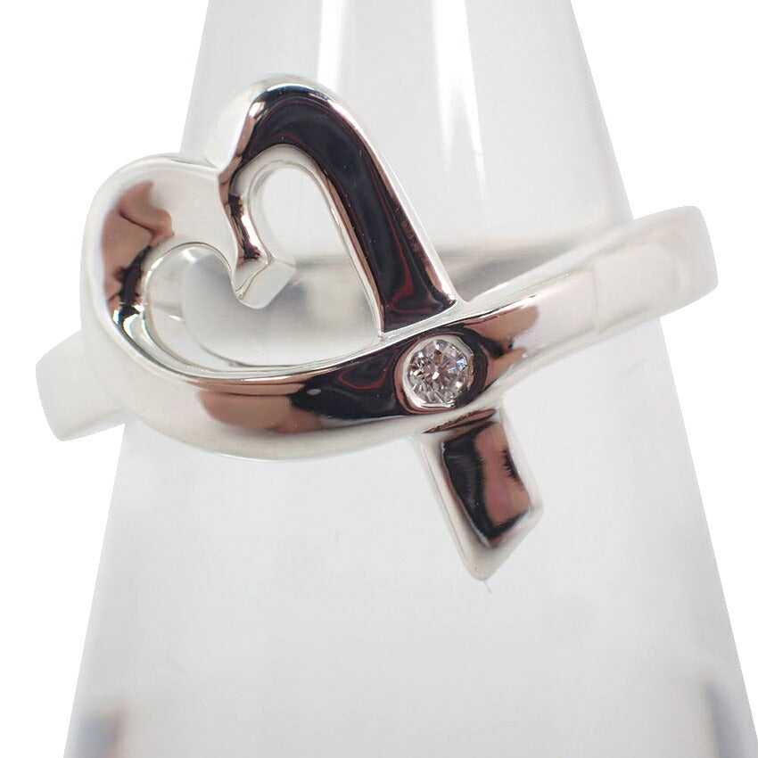 【中古】TIFFANY/ティファニー 925 ラビングハート 1Pダイヤモンド リング /10号/j203-1