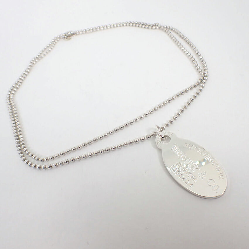 【中古】TIFFANY/ティファニー 925 リターントゥティファニー オーバルタグ ロング ペンダント/ネックレス/j203-2