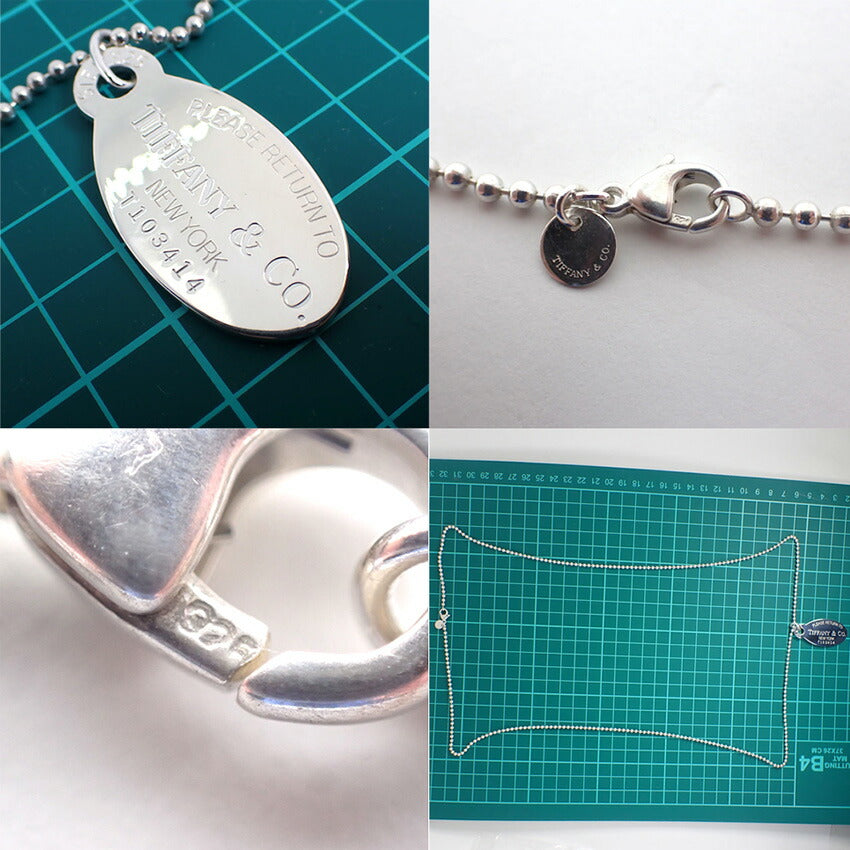【中古】TIFFANY/ティファニー 925 リターントゥティファニー オーバルタグ ロング ペンダント/ネックレス/j203-2