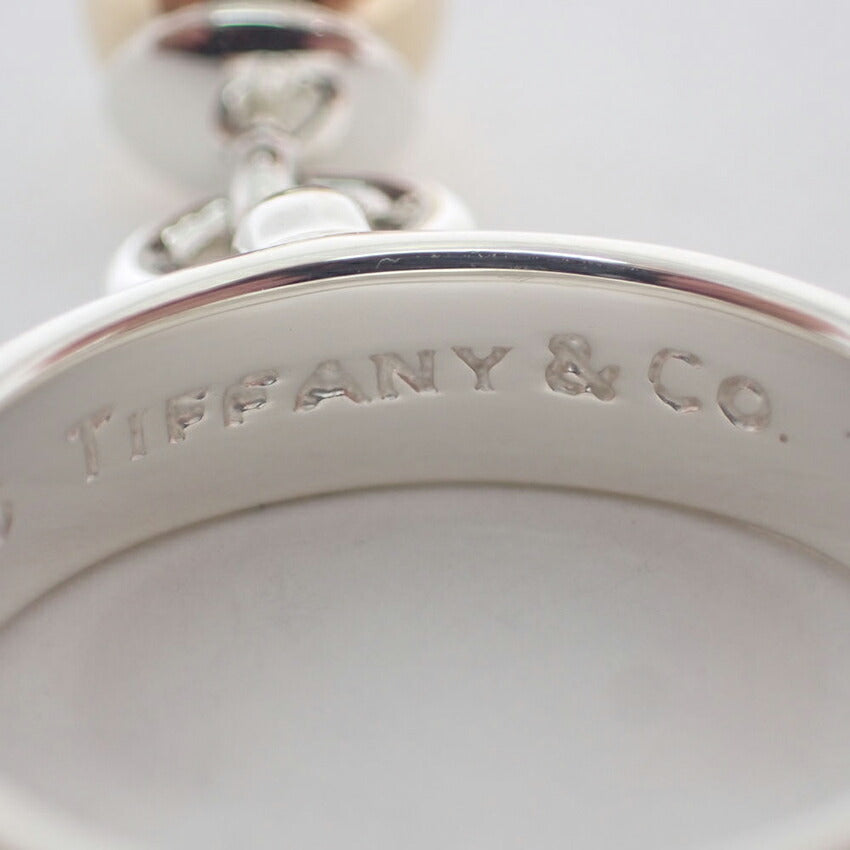 【中古】TIFFANY/ティファニー 925/750 ボールダングル  リング /13号/j203-9