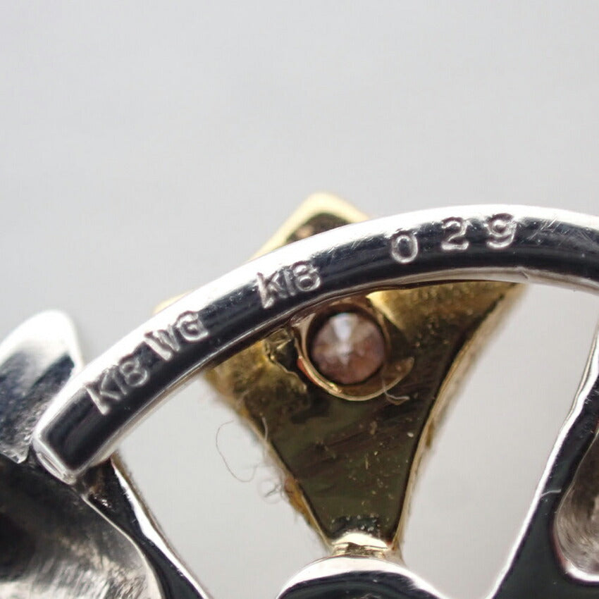 【中古】K18/K18WG ダイヤモンド ベビーパール ペンダントトップ/j204-11
