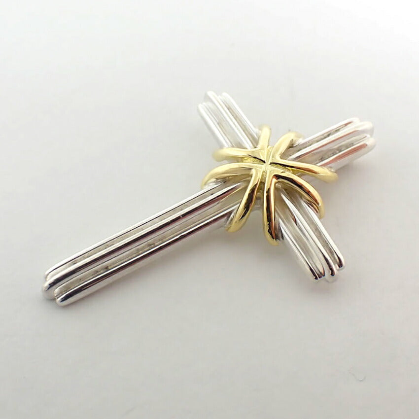 【中古】TIFFANY/ティファニー 925/750 シグネチャー クロス ペンダントトップ/j204-2