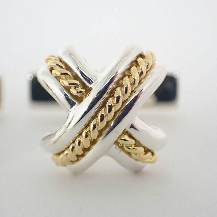 【中古】TIFFANY/ティファニー 925/750 シグネチャー カフス/j204-3