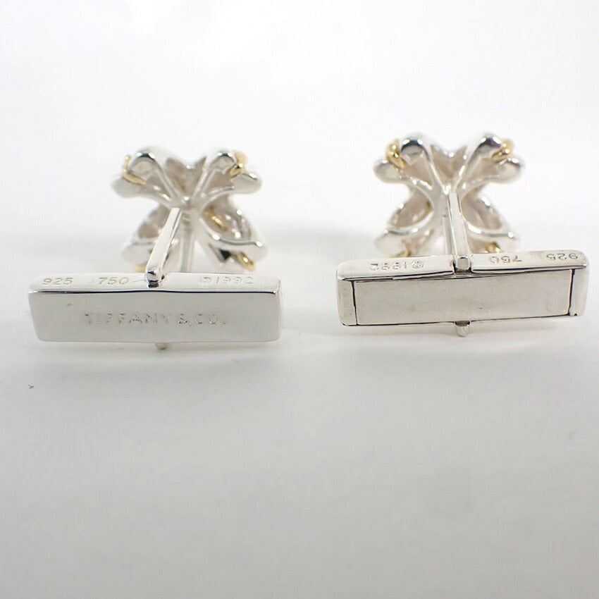 【中古】TIFFANY/ティファニー 925/750 シグネチャー カフス/j204-3