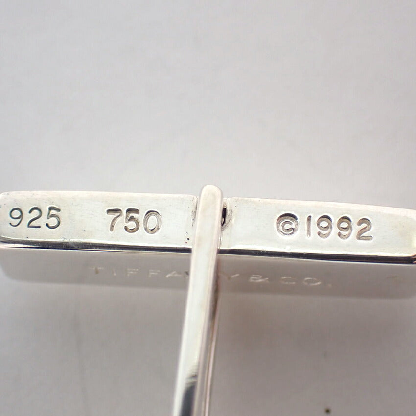 【中古】TIFFANY/ティファニー 925/750 シグネチャー カフス/j204-3