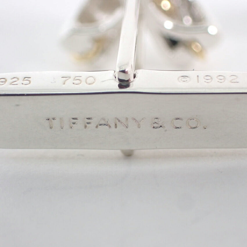 【中古】TIFFANY/ティファニー 925/750 シグネチャー カフス/j204-3