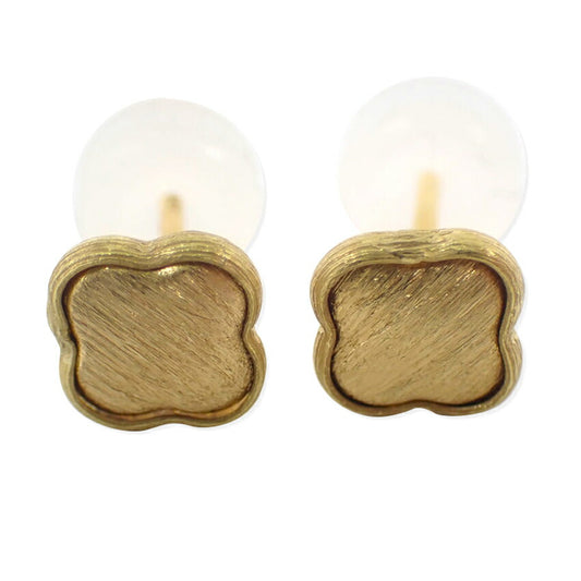 【中古】750 ITALY 四つ葉のクローバー ピアス/j204-9