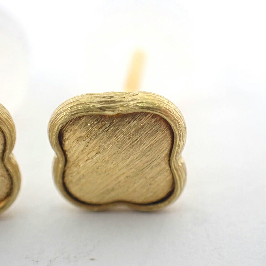 【中古】750 ITALY 四つ葉のクローバー ピアス/j204-9