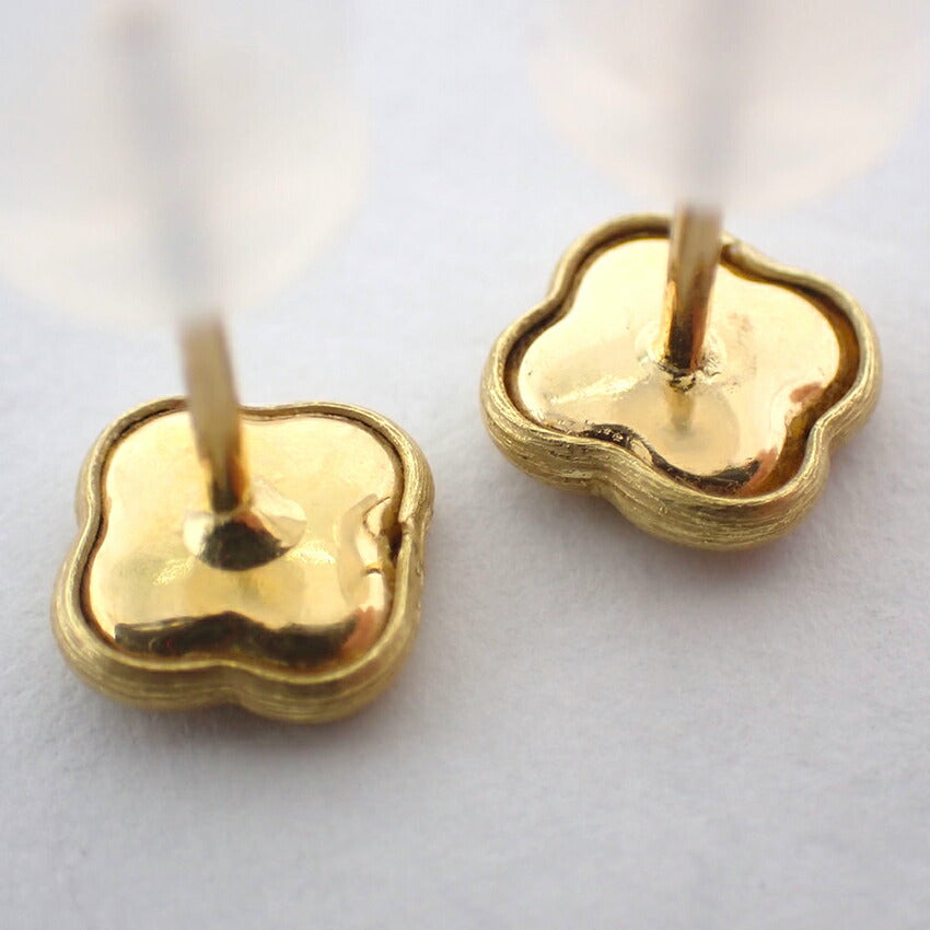【中古】750 ITALY 四つ葉のクローバー ピアス/j204-9