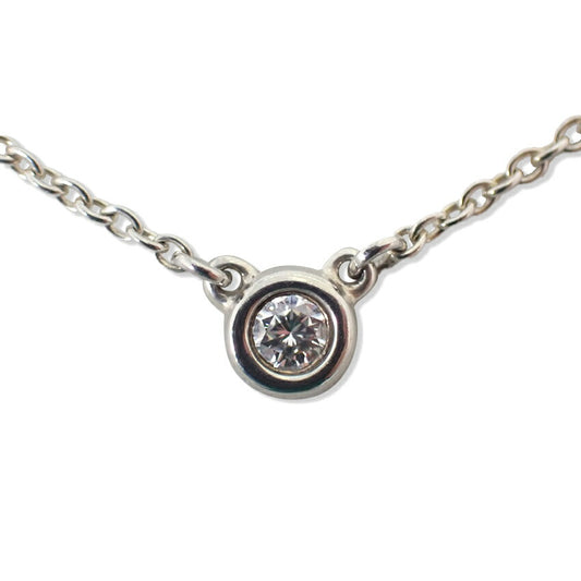 【中古】TIFFANY/ティファニー 925 バイザヤード ダイヤモンド/1pc ネックレス/j205-11