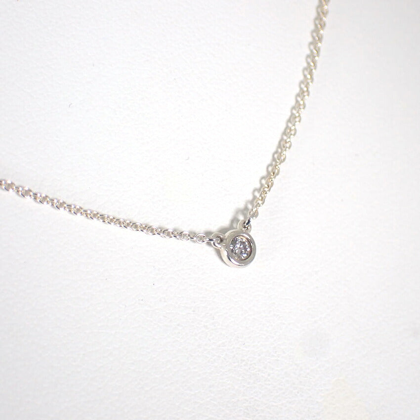 【中古】TIFFANY/ティファニー 925 バイザヤード ダイヤモンド/1pc ネックレス/j205-11