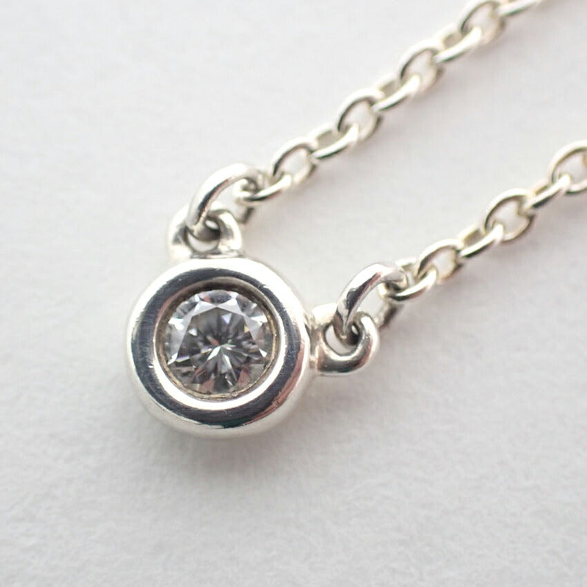 【中古】TIFFANY/ティファニー 925 バイザヤード ダイヤモンド/1pc ネックレス/j205-11
