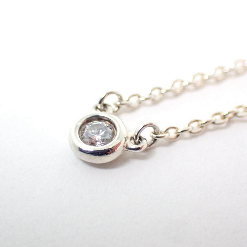 【中古】TIFFANY/ティファニー 925 バイザヤード ダイヤモンド/1pc ネックレス/j205-11