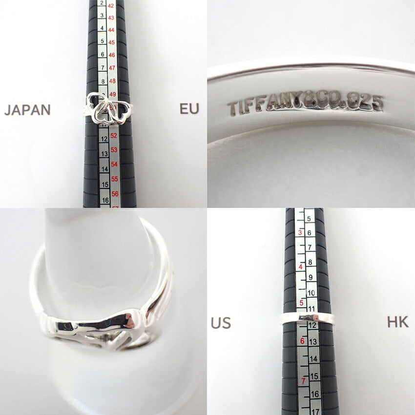 【中古】TIFFANY/ティファニー 925 トリプルハート リング /10号/j205-2