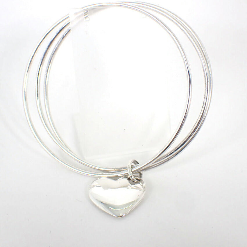 【中古】TIFFANY/ティファニー 925 ハートタグ 3連 ブレスレット/j205-5