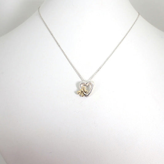 【中古】TIFFANY/ティファニー 925 ハートリボン  ペンダント/ネックレス/j206-5