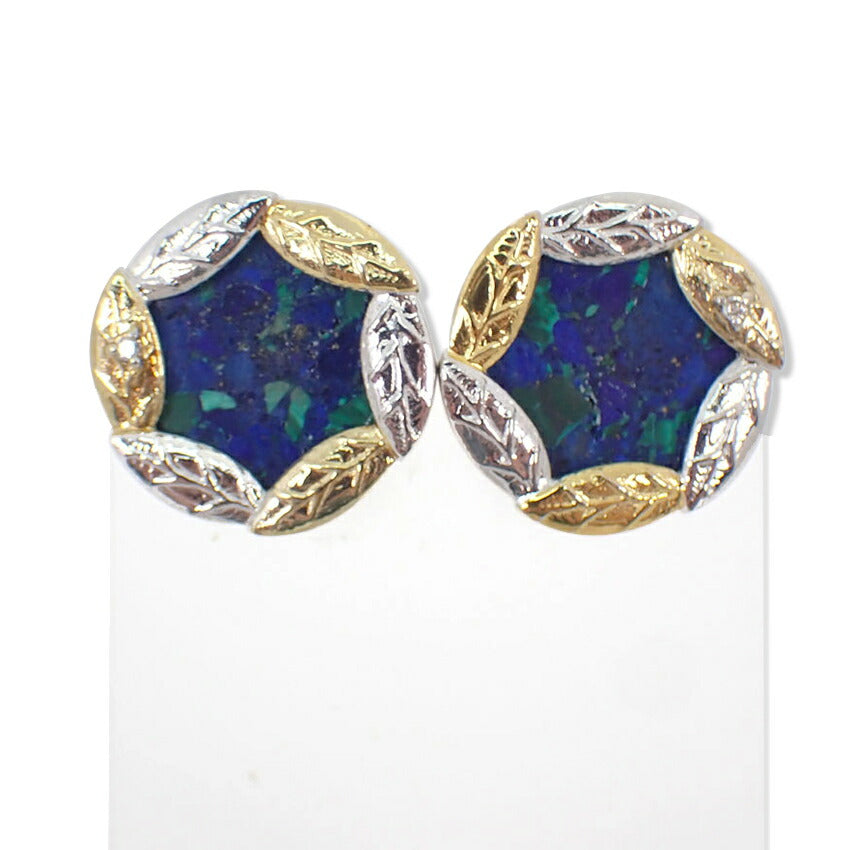 【中古】シルバー925カフス　ラピスラズリ/ダイヤモンド/0.01ct/j206-9