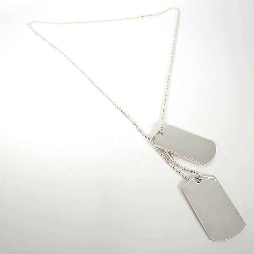 【中古】GUCCI/グッチ 925 ドッグタグ プレート２枚 ネックレス/j207-2
