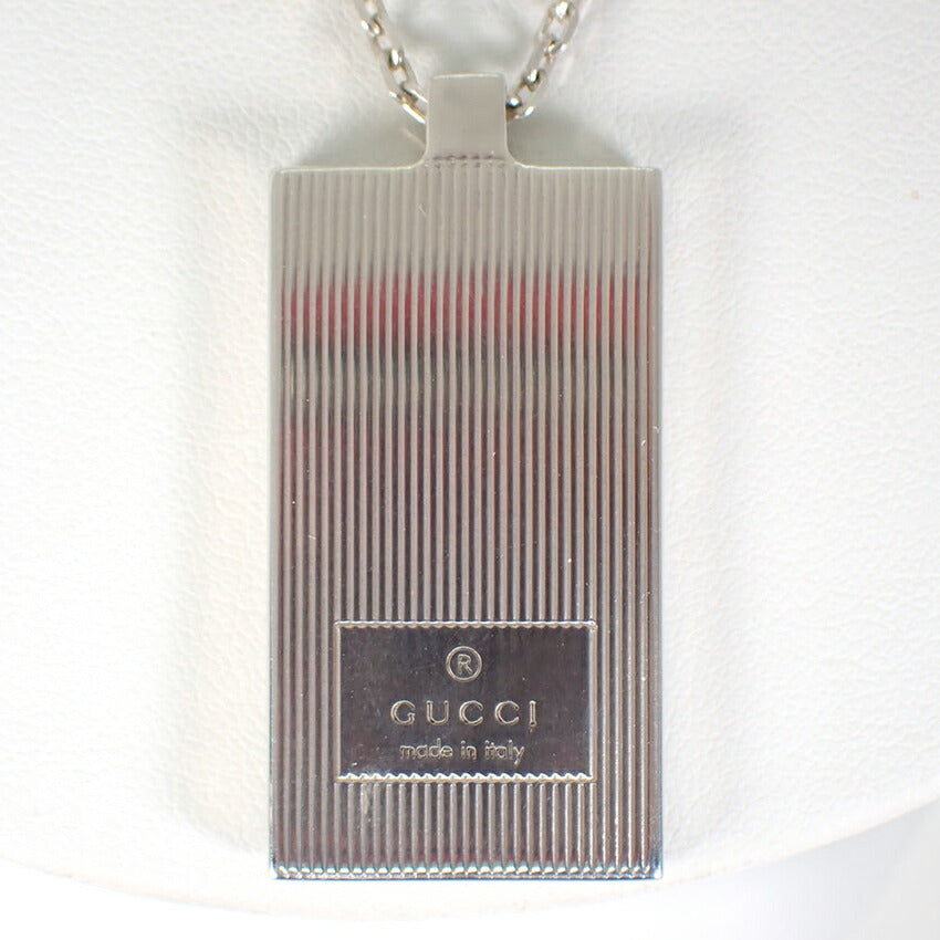 【中古】GUCCI/グッチ 925 ロゴ プレート ネックレス/j207-5