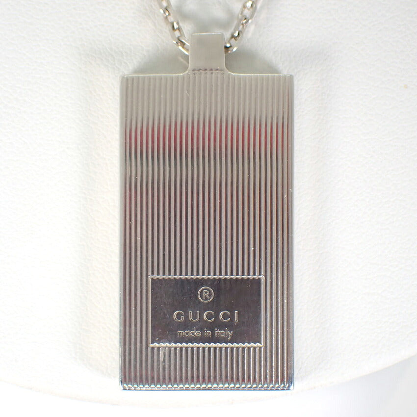 【中古】GUCCI/グッチ 925 ロゴ プレート ネックレス/j207-5