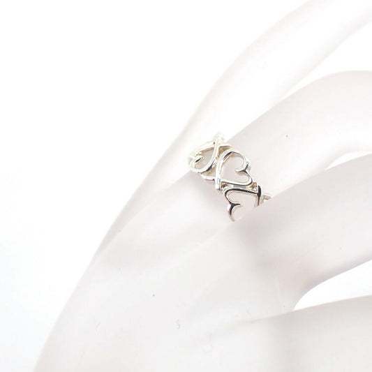 【中古】TIFFANY/ティファニー 925 フルエタニティラビングハート リング /14.5号/j208-1