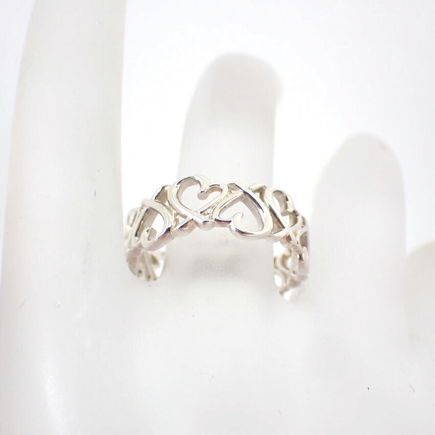 【中古】TIFFANY/ティファニー 925 フルエタニティラビングハート リング /14.5号/j208-1