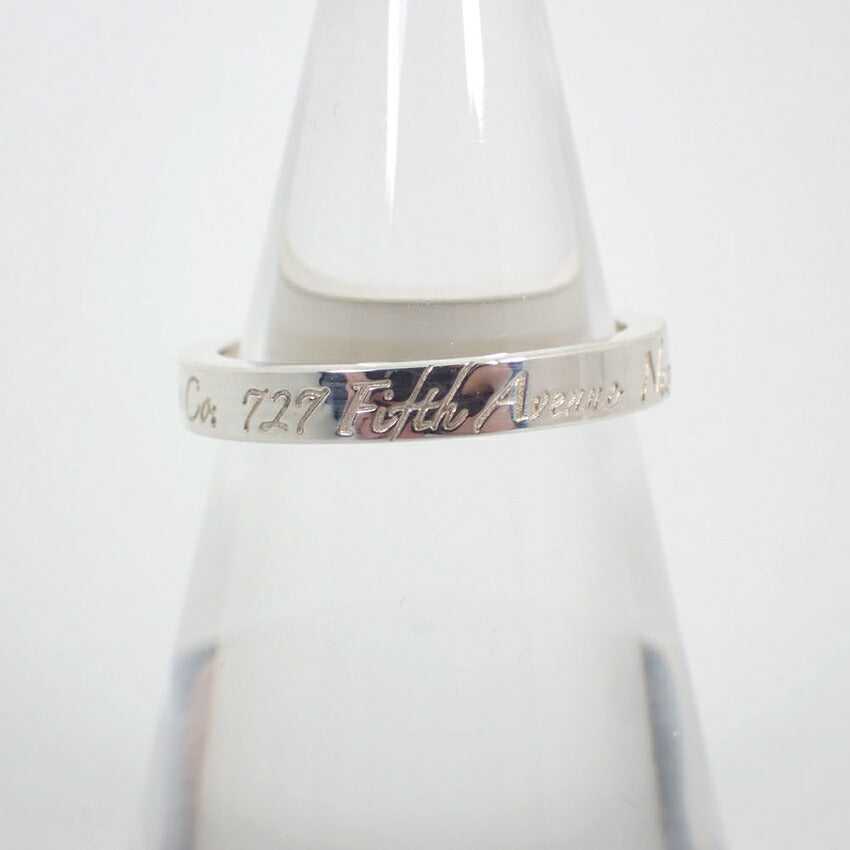 【中古】TIFFANY/ティファニー 925 ノーツ ナロー リング /7.5号/j208-4