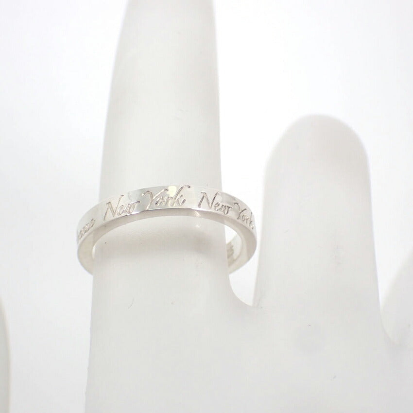 【中古】TIFFANY/ティファニー 925 ノーツ ナロー リング /7.5号/j208-4