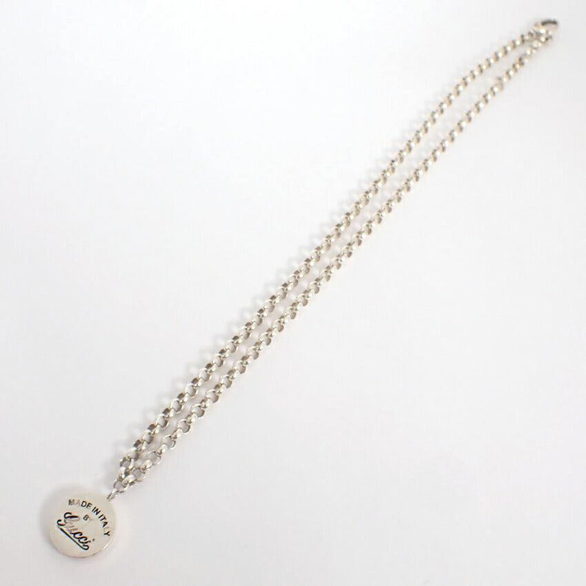 【中古】GUCCI/グッチ 925 ロゴ サークル ペンダント/ネックレス/j208-5