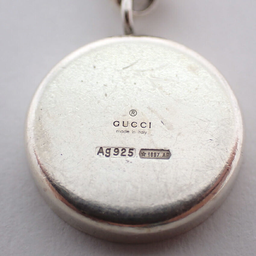 【中古】GUCCI/グッチ 925 ロゴ サークル ペンダント/ネックレス/j208-5