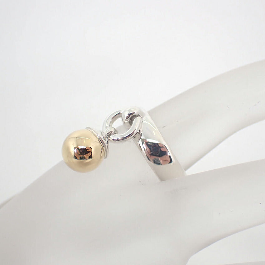 【中古】TIFFANY/ティファニー 925/750 ボールダングル  リング /10号/j209-10
