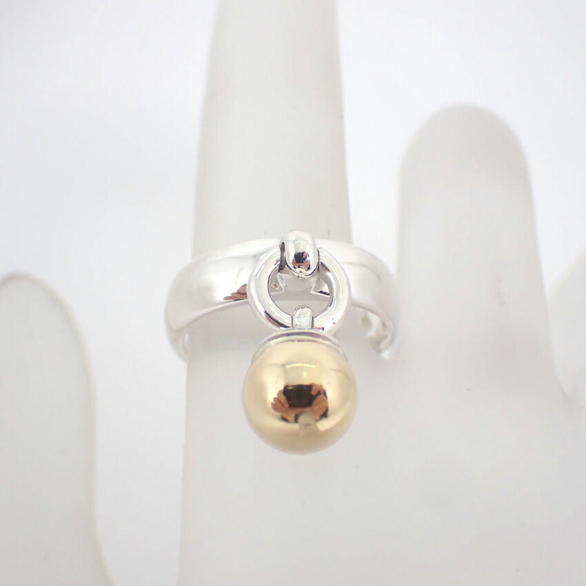 【中古】TIFFANY/ティファニー 925/750 ボールダングル  リング /10号/j209-10