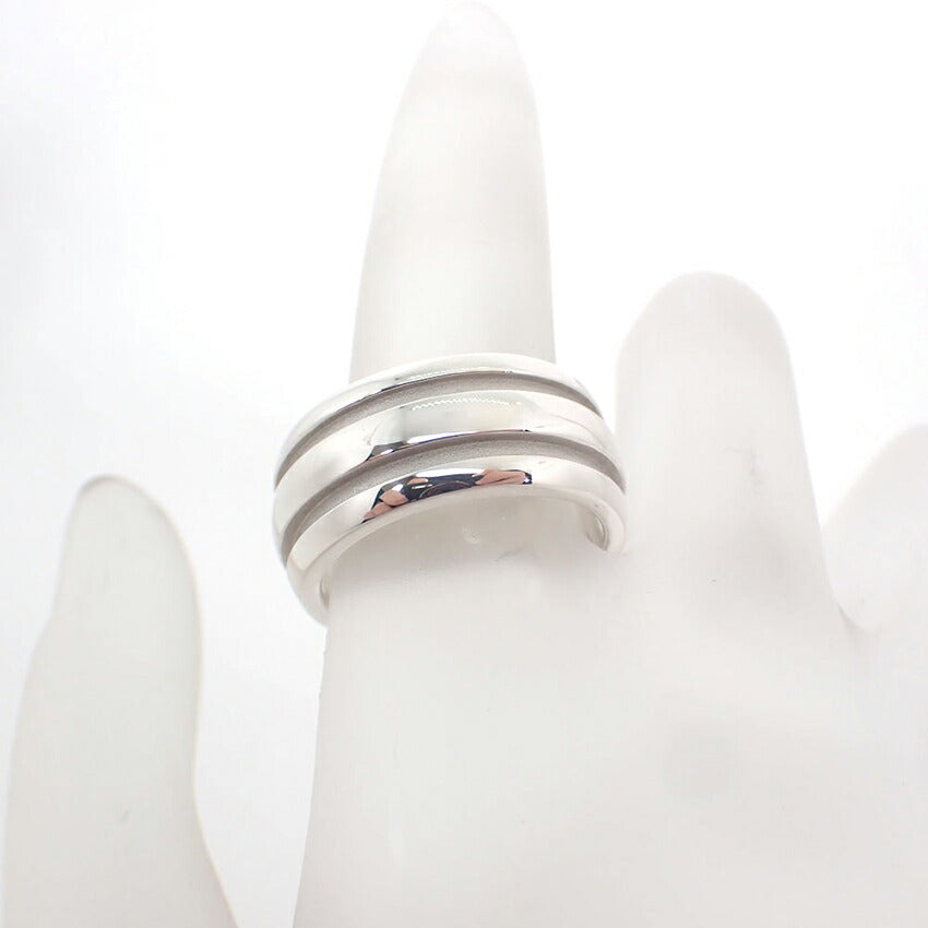 【中古】TIFFANY/ティファニー/925/ダブルライン/グルーブド/リング/11号/j210-4