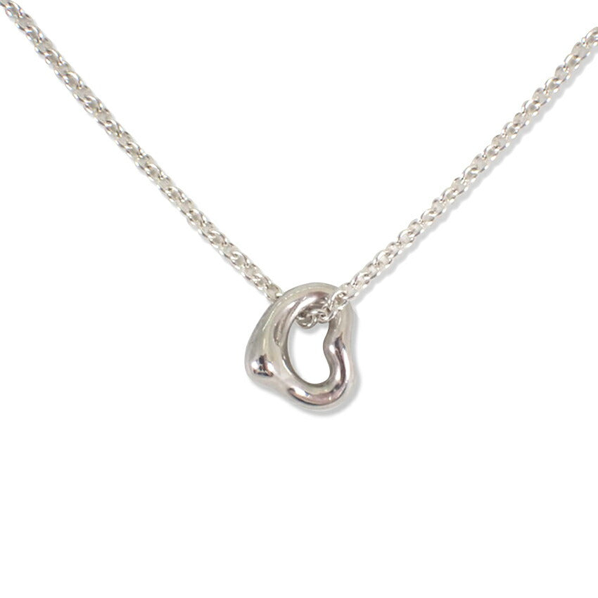 【中古】TIFFANY/ティファニー 925 オープンハート ペンダント/ネックレス/j211-4