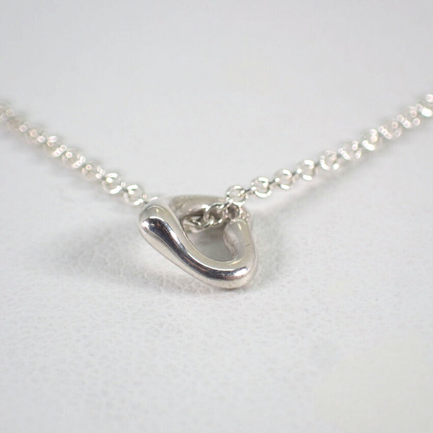 【中古】TIFFANY/ティファニー 925 オープンハート ペンダント/ネックレス/j211-4