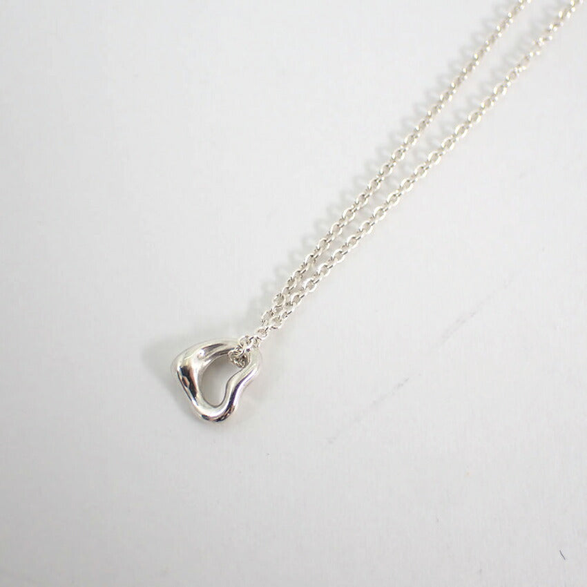 【中古】TIFFANY/ティファニー 925 オープンハート ペンダント/ネックレス/j211-4
