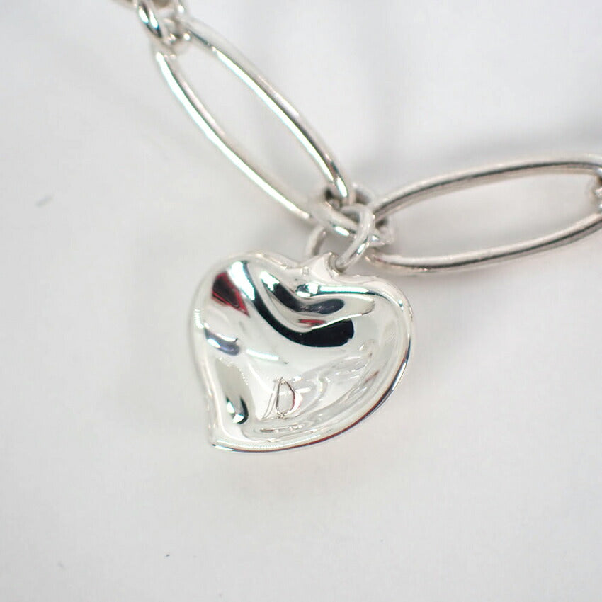【中古】TIFFANY/ティファニー 925 カーブドハート リンクブレスレット/j213-38