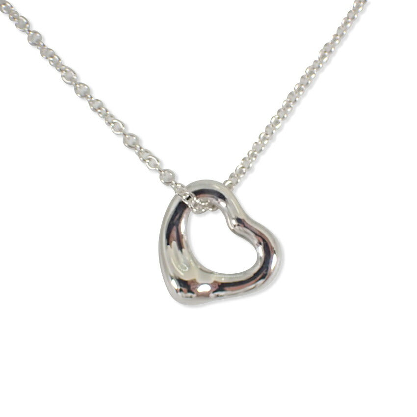 【中古】TIFFANY/ティファニー 925 オープンハート ペンダント/ネックレス/j214-2