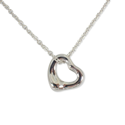 【中古】TIFFANY/ティファニー 925 オープンハート ペンダント/ネックレス/j214-2