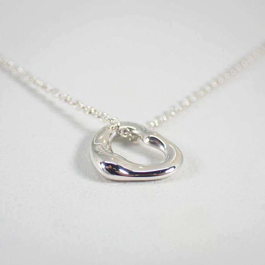 【中古】TIFFANY/ティファニー 925 オープンハート ペンダント/ネックレス/j214-2