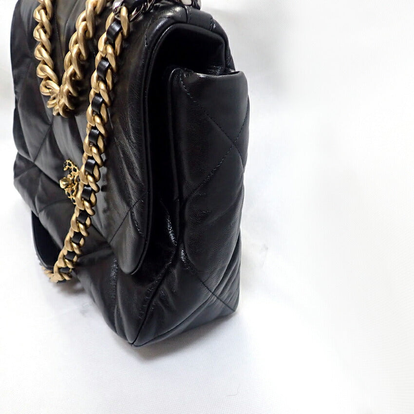 【中古】CHANEL/シャネル/CHANEL19/マトラッセ/ラムスキン/ブラック/チェーンショルダー/バッグ/j214-5