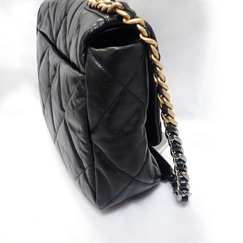 【中古】CHANEL/シャネル/CHANEL19/マトラッセ/ラムスキン/ブラック/チェーンショルダー/バッグ/j214-5